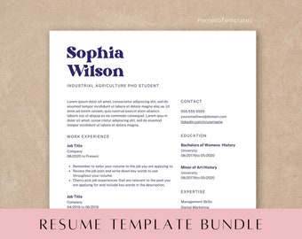 Resume Template Canva, Professional Resume Template, CV Professional, Modern Resume Template, Executive CV, Minimalist Resume