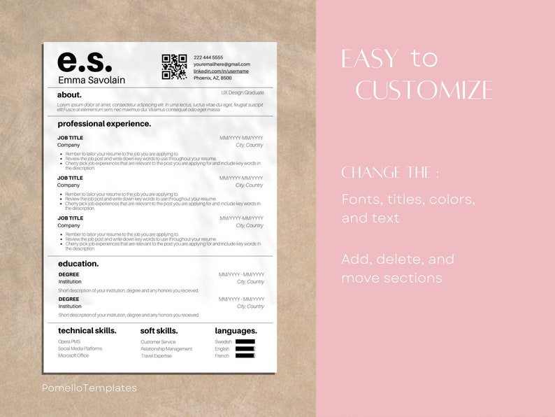 Minimalist Resume Template Professional - Il 794xN.5123186998 Ckte 