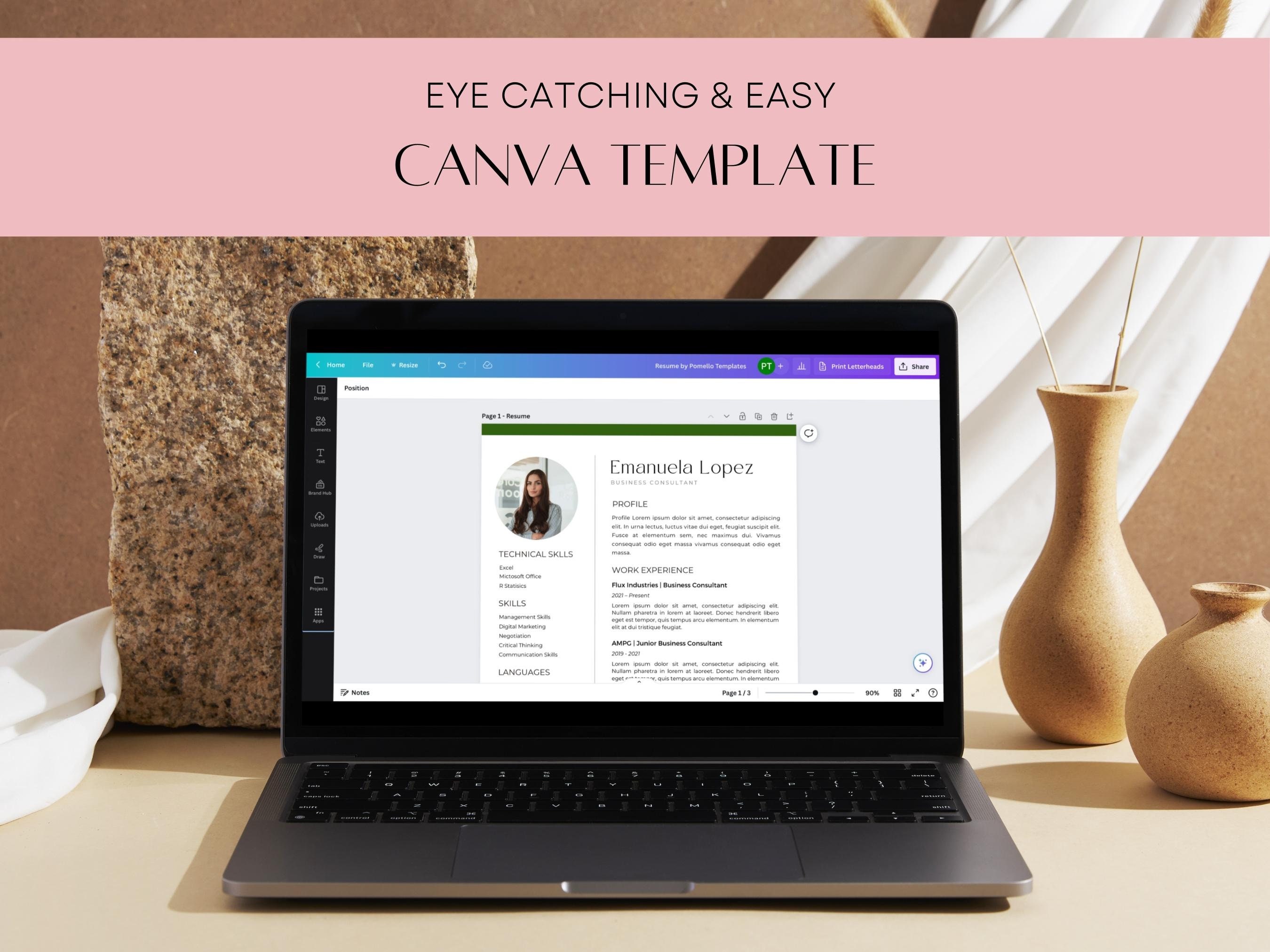 Resume Template With Photo Professional Resume Template - Etsy