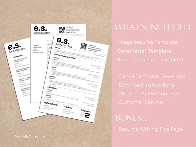 Minimalist Resume Template Professional - Il 794xN.5171413717 P9vh 