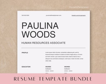 Resume Template Canva, Professional Resume Template, CV Professional, Modern Resume Template, Executive CV, Minimalist Resume