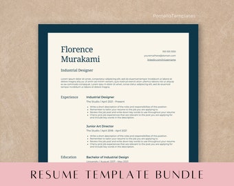 Resume Template Canva, Professional Resume Template, CV Professional, Modern Resume Template, Executive CV, Minimalist Resume