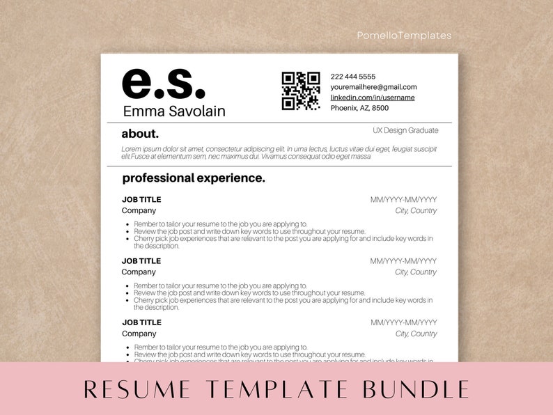Minimalist Resume Template Professional - Il 794xN.5160060206 147t 