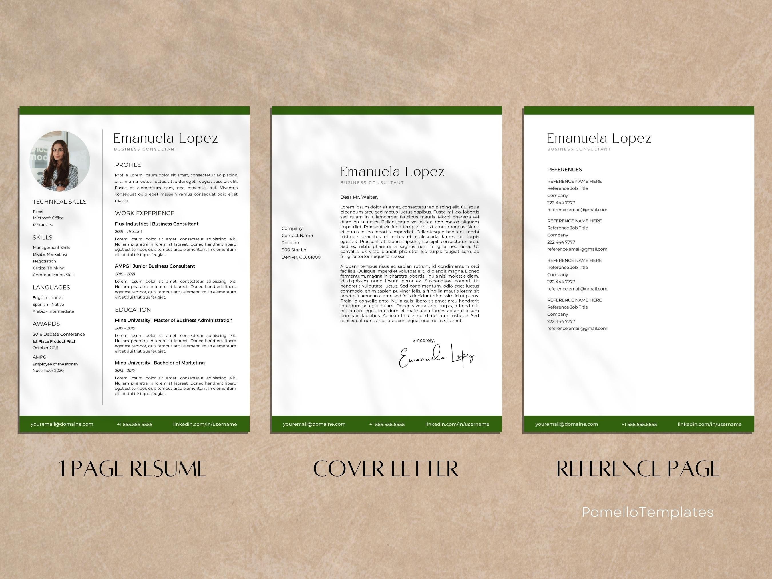 Resume Template With Photo Professional - Il Fullxfull.5189781875 285q 