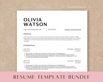 Resume Template Canva, Professional Resume Template, CV Professional, Modern Resume Template, Executive CV, Minimalist Resume