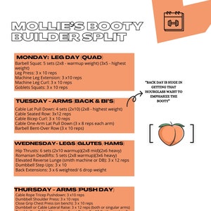 Booty Builder trainingsplan - 5 dagen split
