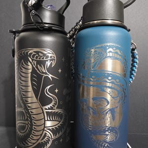 32oz Laser Engraved Insulated Water Bottle (Year of the Snake)