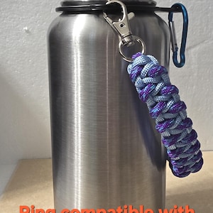 Paracord Water Bottle Handle with 3 Holes Safety Ring for Wide Mouth Bottles