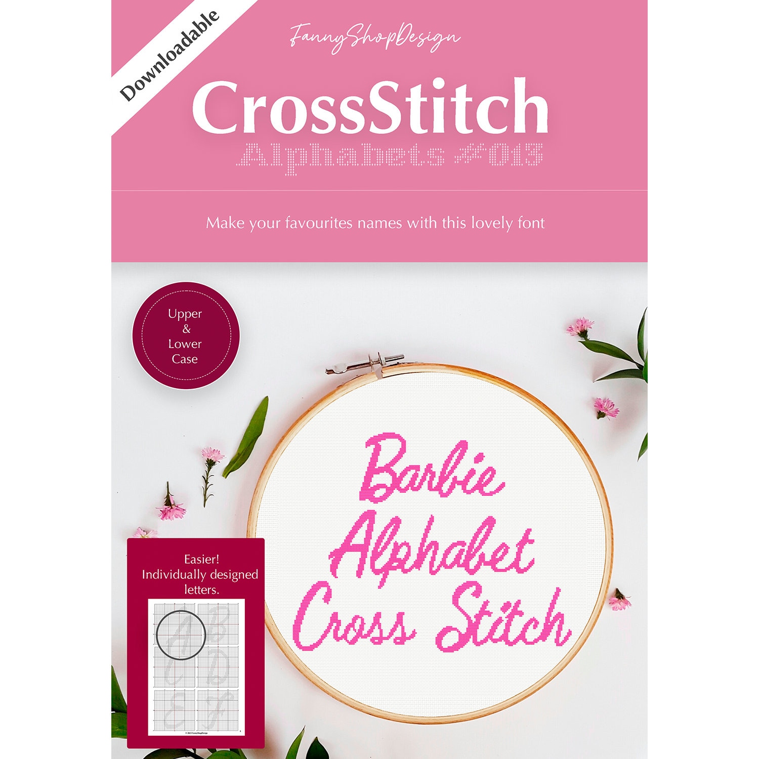 PATTERN Barbie Cross Stitch Chart Instant Download Includes