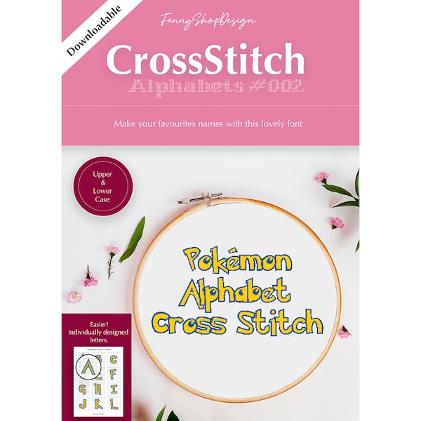 Cross Stitch Full Alphabet #002 (Upper & Lower Case) | Make your name with this lovely typography!