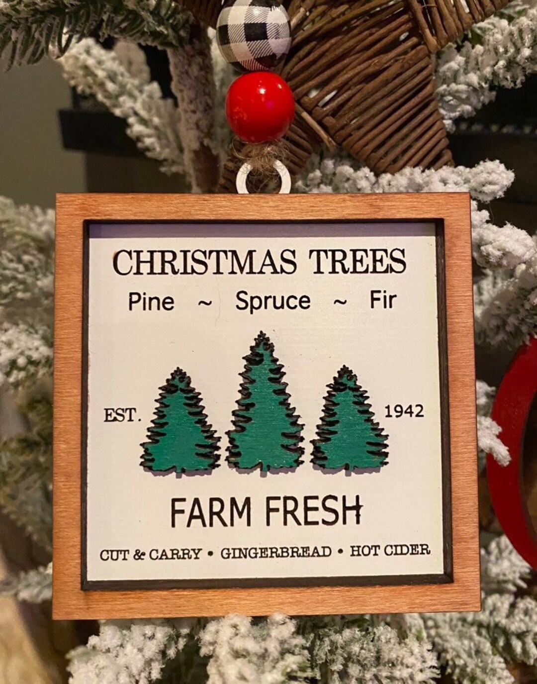 Christmas Tree Farm Ornament SVG Etsy Australia