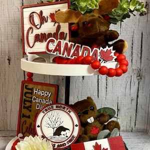 Canada Day Tiered Tray Set SVG File