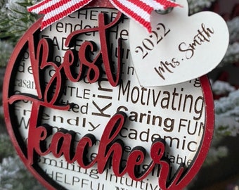 Best Teacher Ornament SVG