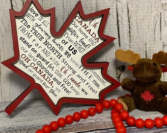 O Canada Maple Leaf Shelf Sitter SVG File