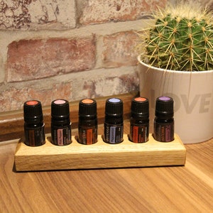 Display for 6 essential oils (5ml) for doTerra or young living, oil bottle holder, organizer