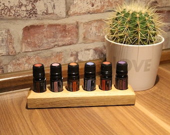 Display stand for 6 essential oils (5ml) for doTerra or Young Living, oil bottle holder, organizer