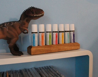 Display stand for essential oils (7 roll-ons) for doTerra or Young Living, oil bottle holder, organizer