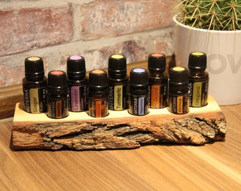 Aufsteller mit Rinde für Ätherische Öle (5+4) für doTerra oder young living , Ölflaschenhalter , Organizer