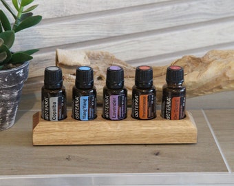 Stand for 5 essential oils (15ml) for doTerra or young living, oil bottle holder, organizer