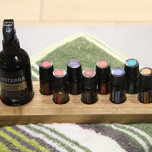 Stand for 8 Essential Oils (5ml) + Coconut Oil for doTerra, Oil Bottle Holder, Organizer