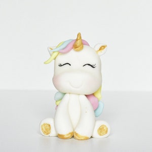 Unicorn Cake Topper | Birthday Fondant Cake Topper | Fondant Figurine