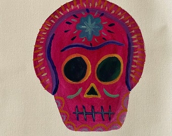 colorful painted sugar skull