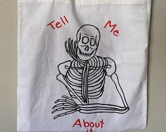 Unique custom design painted tote bags