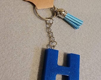 Resin letter keychain