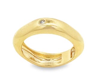Großer quadratischer Statement-Ring 18K Gold Filled | Geometrische Ring | Minimalist Gold Ring | Dicker Bandring | Trendy Schmuck Geschenk