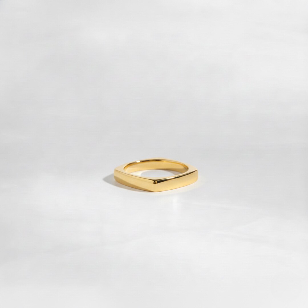 Clean Girl Chevron Ring, Trendy V Gold Band, Matching BFF Rings ...