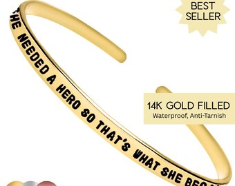 Strong Woman Engraved Feminist Bracelet, Motivational Gift for Women in Politics, Resilience Quote Jewelry, Empowering Gold Bangle