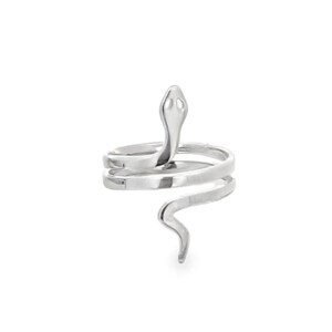 Gold Snake Wrap Ring – Adjustable Serpent Ring, 18K Gold Filled, Dainty Snake Jewelry, Boho Statement Ring, Trendy Gift for Her