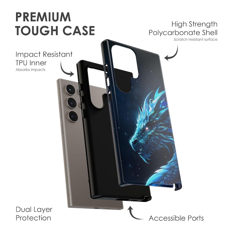 Blue Dragon Handyhülle: Fantasy Sternzeichen Design für iPhone, Samsung & Pixel Bild 2