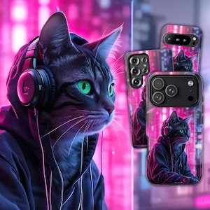 Gamer Kitty Phone Case - Funny Cat Phone Case - Pink Gaming Cover for iPhone 17 Air 16 Pro Max 15 14 13, Samsung S25 Ultra S24 S23, Pixel 9 image 1