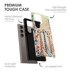 Giraffe Collage Phone Case: Summer Giraffe Art for iPhone 17 Air 16 Pro Max 15 14 13 12, Samsung S25 Ultra S24 S23 S22 S21 & Pixel 9 Pro 8 7 image 2