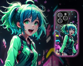 Anime Girl Phone Case - Cute Japanese Cover for iPhone 17 Air 16 Pro Max 15 14 13 12 11, Samsung S26 Ultra S25 S24 S23 S22 S21, Pixel 9 Pro