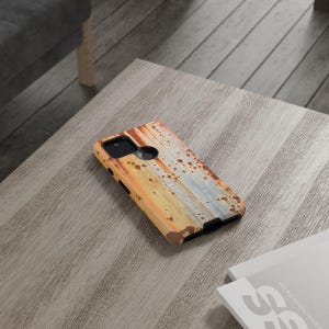Rusted Metal Effect Phone Case: Industrial Art, Tough Dual Layer image 9