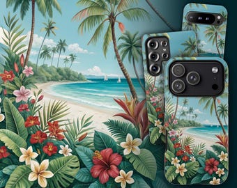 Etui na telefon Tropical Beach: Rajska Ucieczka dla iPhone'a, Samsunga i Pixela