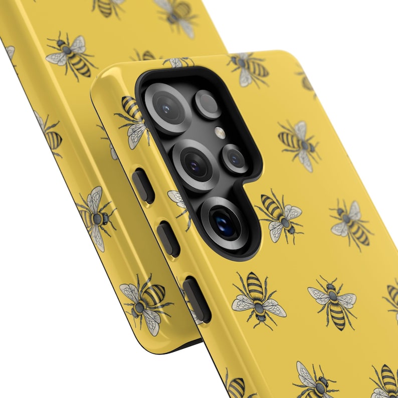 Bumble Bee-telefoonhoesje - gele insectenpatroon hoes voor iPhone 17 Air 16 Pro Max 15 14 13 12 11, Samsung S25 Ultra S24 S23, Pixel 9 Pro 8 7 afbeelding 6