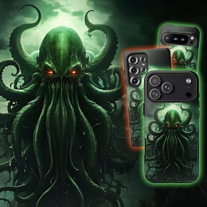 Cthulhu-telefoonhoesje - Sea Monster Gothic Horror Cover voor iPhone 17 Air 16 Pro Max 15 14 13, Samsung S25 Ultra S24 S23 S22 S21, Pixel 9 Pro 8 afbeelding 1