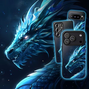 Blue Dragon Handyhülle: Fantasy Sternzeichen Design für iPhone, Samsung & Pixel Bild 1