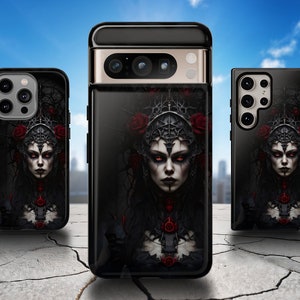 Gothic Phone Case, Goth iPhone Case, Halloween Pixel 9 Pro XL Case, Samsung Galaxy S24 Ultra Case, iPhone 16 Pro Max Case, S23 Ultra Case