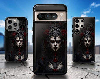 Gothic Phone Case - Dark Victorian Black Goth Lady Cover for iPhone 17 Air 16 Pro Max 15 14 13 12 11, Samsung S25 Ultra S24 S23, Pixel 9 Pro
