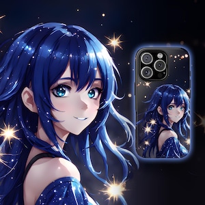 Cute Girl Anime Phone Case, Anime Girl Phone Case, Anime Pixel 9 Case, Anime S25 Ultra Case, Japanese iPhone 16 Case, Anime Girl iPhone Case