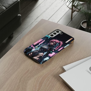Etui na telefon z motywem anime Cyberpunk – japońska dziewczyna w mandze na iPhone'a 17 Air 16 Pro Max 15 14 13 12 11, Samsunga S25 Ultra S24 S23, Pixela 9 Pro 8 zdjęcie 9