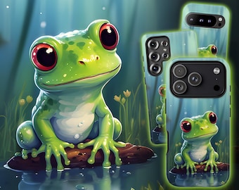 Kawaii Groda Mobilskal – Söt Anime Design för iPhone, Galaxy, Pixel – Slitstarkt Skyddande Skal