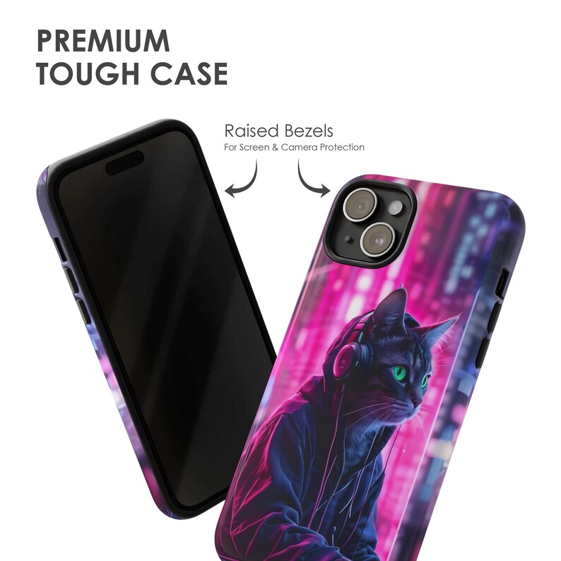 Gamer Kitty Phone Case - Funny Cat Phone Case - Pink Gaming Cover for iPhone 17 Air 16 Pro Max 15 14 13, Samsung S25 Ultra S24 S23, Pixel 9 image 3