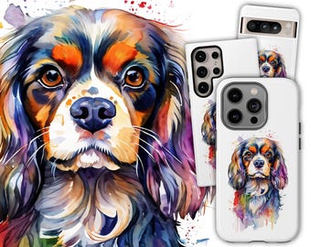 Aquarell Cavalier King Charles Spaniel Handyhülle für iPhone, Samsung & Pixel