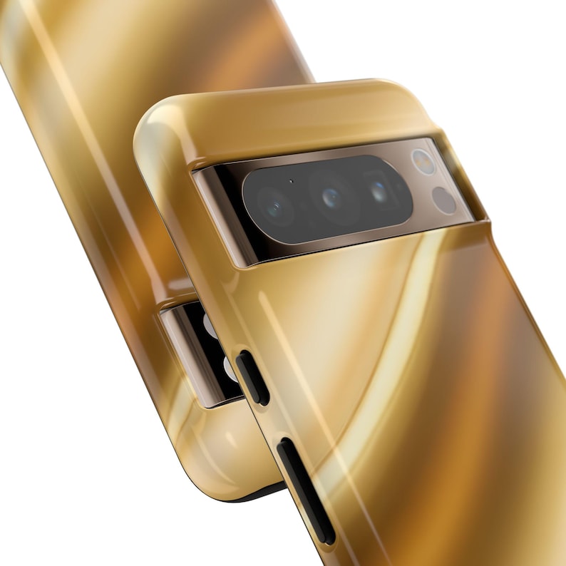 Goldene Luxus Handyhülle - Gold Abstrakte Kunst Cover für iPhone 17 Air 16 Pro Max 15 14 13 12 11, Samsung S25 Ultra S24 S23, Pixel 9 Pro 8 7 6 Bild 6