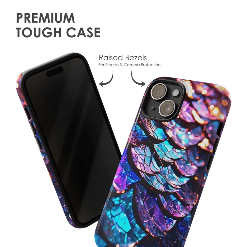 Dragon Scales-telefoonhoesje: abstracte glitter voor iPhone, Samsung en Pixel afbeelding 3